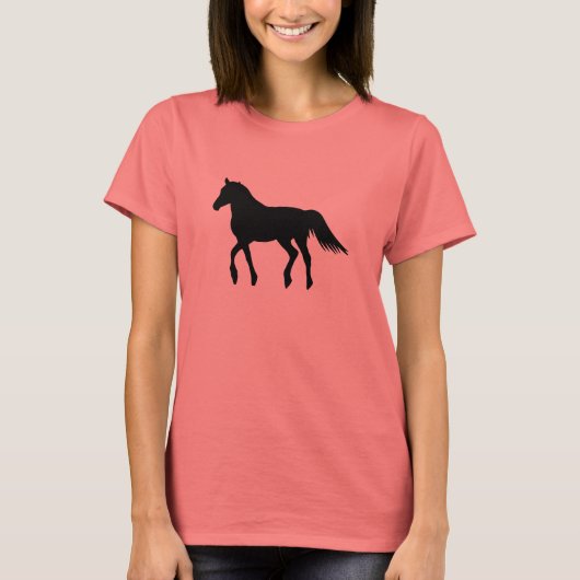 Schönes Big Black Horse T-Shirt (Vorderseite)