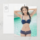 Schönes Bikini-Foto Postkarte (Vorne/Hinten)
