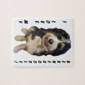 Schönes Bild von Birdie der Bernedoodle Hund Puzzle (Horizontal)