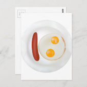 Schönes Bild von Rührei mit Würstchen Postkarte (Vorne/Hinten)