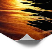 Schönes Bild von Wolf und Schmetterling rückbeleuc Poster (Ecke)