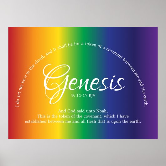 Schönes Biodizitat Rainbow Stripes Poster (Vorne)