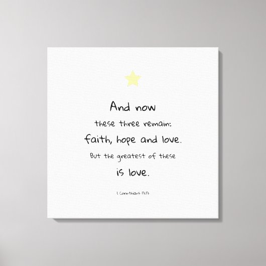 Schönes Biotest 1 Korinther Leinwanddruck (Vorderseite)