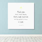 Schönes Biotest 1 Korinther Leinwanddruck (Insitu (Holzboden))