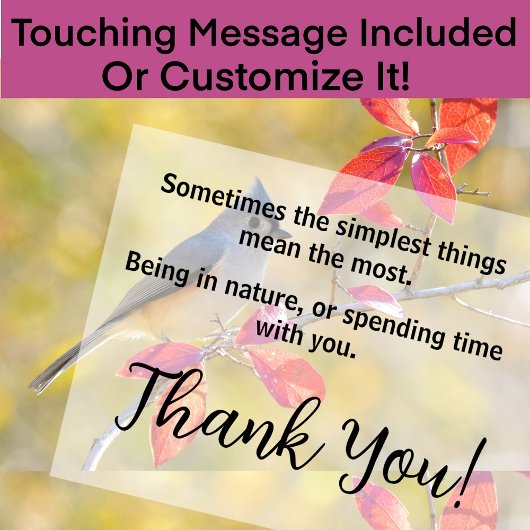 Schönes Bird Foto | NAH | Von Herzen Karte