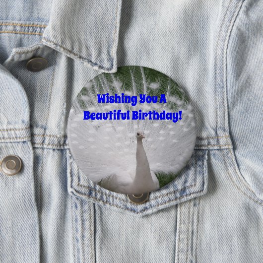 Schönes Birthday Peacock Button-Button Button (Beispiel)
