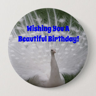 Schönes Birthday Peacock Button-Button Button
