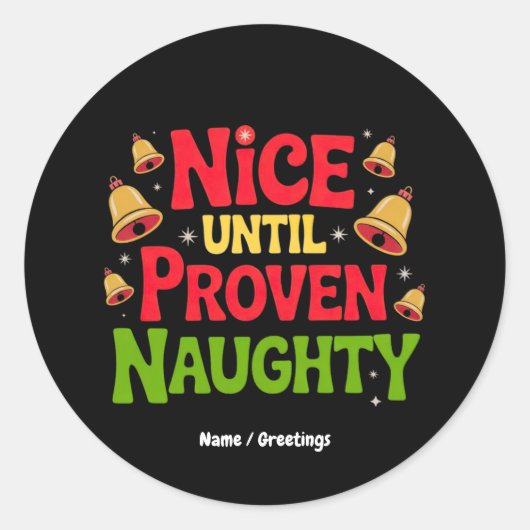 Schönes bis bewiesen lustiges Weihnachtsdesign fre Runder Aufkleber (Vorderseite)