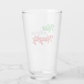 Schönes bis bewiesenes schmutziges Trinkglas Glas (Rückseite)