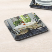 Schönes Bistro Tischgarten Landschaft Untersetzer (Linke Seite)