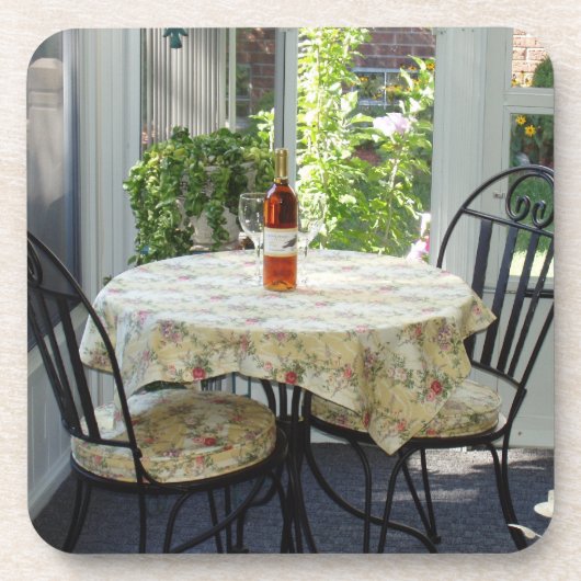 Schönes Bistro Tischgarten Landschaft Untersetzer (Vorderseite)