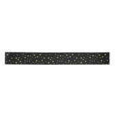 Schönes Black and Gold Starry Sky Star Muster Satinband (Vorderseite)