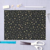 Schönes Black and Gold Starry Sky Star Muster Seidenpapier (Handwerk)