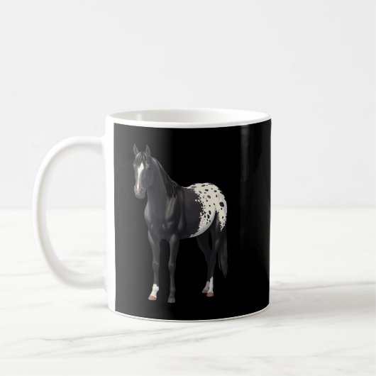 Schönes Black Blanket Appaloosa Pferd Lover Gesche Kaffeetasse (Links)