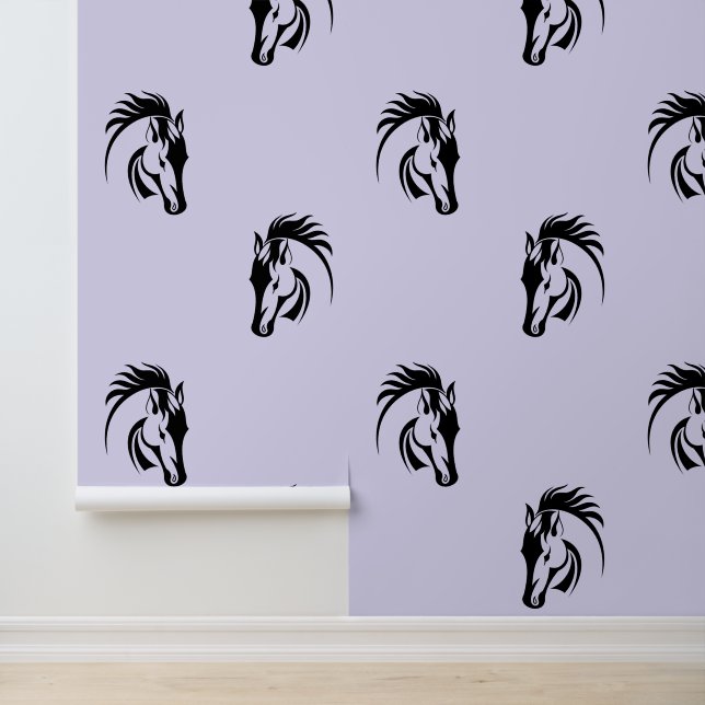 Schönes Black Horse Design Tapete (Anwendung)