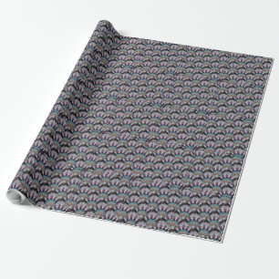Schönes BLACK MANDALA Wrapping Paper Geschenkpapier