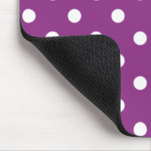 Schönes BlackBerry-farbenes Mousepad mit Polka-Pun (Ecke)