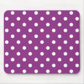 Schönes BlackBerry-farbenes Mousepad mit Polka-Pun (Vorne)
