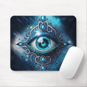 Schönes Blau Alle sehen Auge Illuminati Mousepad (Mit Mouse)