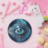 Schönes Blau Alle sehen Auge Illuminati Pappteller (Party)