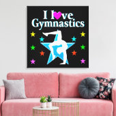 SCHÖNES BLAU I LIEBE GYMNASTICS DESIGN LEINWANDDRUCK (Insitu (Wohnzimmer))