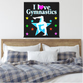 SCHÖNES BLAU I LIEBE GYMNASTICS DESIGN LEINWANDDRUCK (Insitu (Schlafzimmer))