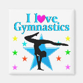 SCHÖNES BLAU I LIEBE GYMNASTICS DESIGN MAGNET (Vorne)