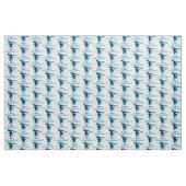 SCHÖNES BLAU I LIEBE GYMNASTICS DESIGN STOFF (Yard (91,4 cm))