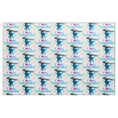 SCHÖNES BLAU I LIEBE GYMNASTICS DESIGN STOFF (Fat Quarter (45,7 x 55,9 cm))