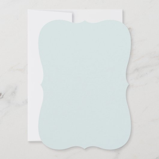 Schönes Blau mit kalligrafischer Hochzeit Einladung (Rückseite)