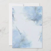 Schönes Blau Save the Date Hochzeitseinladung Einladung (Rückseite)