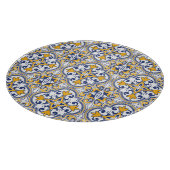 💙 💛 Schönes Blau und Gelb Azulejos 9 Schnitt Schneidebrett (Ecke)