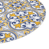 💙 💛 Schönes Blau und Gelb Azulejos 9 Schnitt Schneidebrett (Ecke)