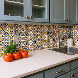 💙 💛 Schönes Blau und Gelb Azulejos IX, Fliese