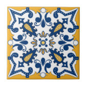 💙 💛 Schönes Blau und Gelb Azulejos VIII, Fliese (Vorderseite)