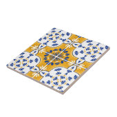 Schönes Blau und gelb Portugiesisch Azulejo Fliese (Seite)