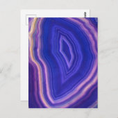 Schönes Blau und Lila Agate Postcard Postkarte (Vorne/Hinten)