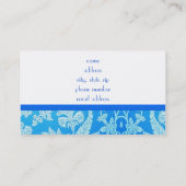 Schönes Blau Visitenkarte (Rückseite)