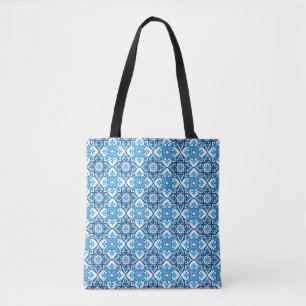 💙 🤍 Schönes Blau - Weiß Azulejos X, Tasche