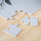 Schönes Blau-Weiß-Blumenarrangement Puzzle (Seite)
