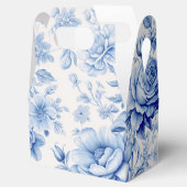 Schönes Blau & Weiße Rosen & Wildblumen Geschenkschachtel (Geöffnet)