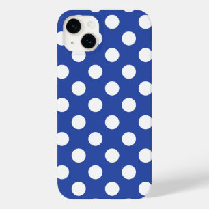 Schönes Blau - weißes Polka-Dot-Muster Case-Mate iPhone 14 Plus Hülle