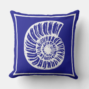 Schönes blau-weißes Theme Kissen