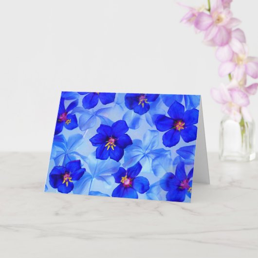 Schönes Blau wird gut Karte (Orchidee)