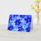 Schönes Blau wird gut Karte (Gelbe Blume)