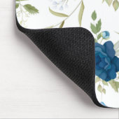 Schönes blaues Blumenmuster Nahtloses Muster Mousepad (Ecke)