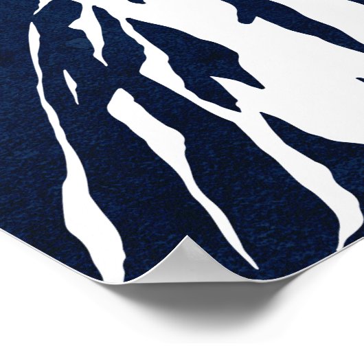 Schönes blaues Commit oder verlassen Motivierend Poster (Ecke)