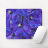 Schönes blaues Delphinium Mousepad (Mit Mouse)