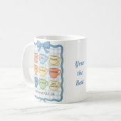 Schönes blaues Design Kaffeetasse (Vorderseite Links)