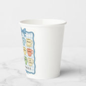 Schönes blaues Design Pappbecher (Links)